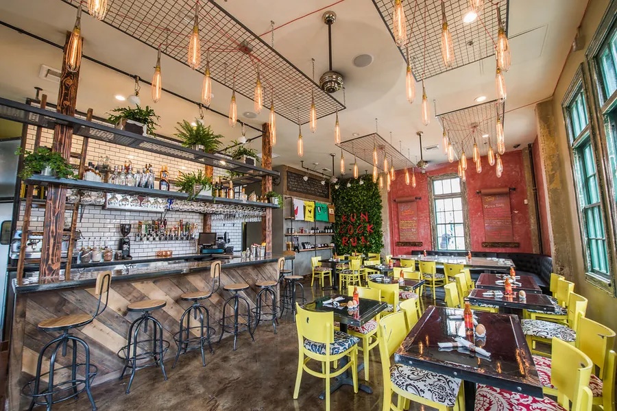 Interior of Breakfast Republic inside Liberty Station in San Diego, California