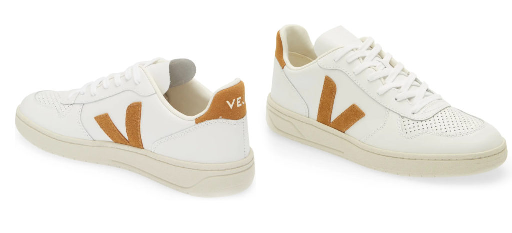 Two views of the Veja V-10 Sneaker