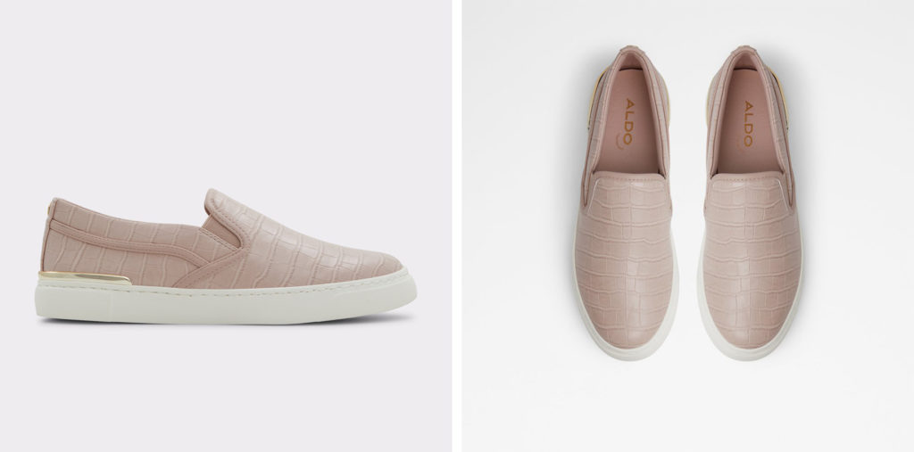 Multiple angles of the Aldo Quarta in pastel pink