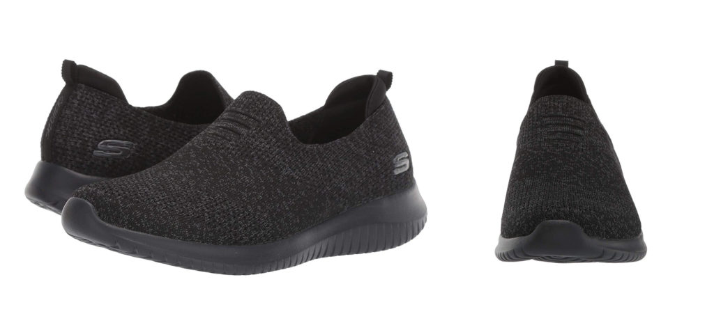 Multiple angles of the Skechers Ultra Flex Harmonious in black