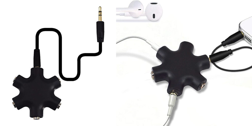 5-Way Multi Headphone Splitter 