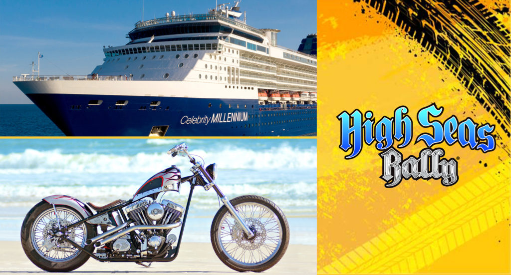 Images from the High Seas Rally Cruise and the respective logo