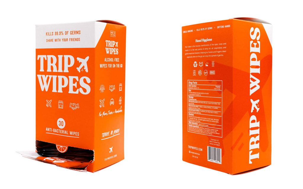 Trip Wipes Alcohol-Free Hand Wipes