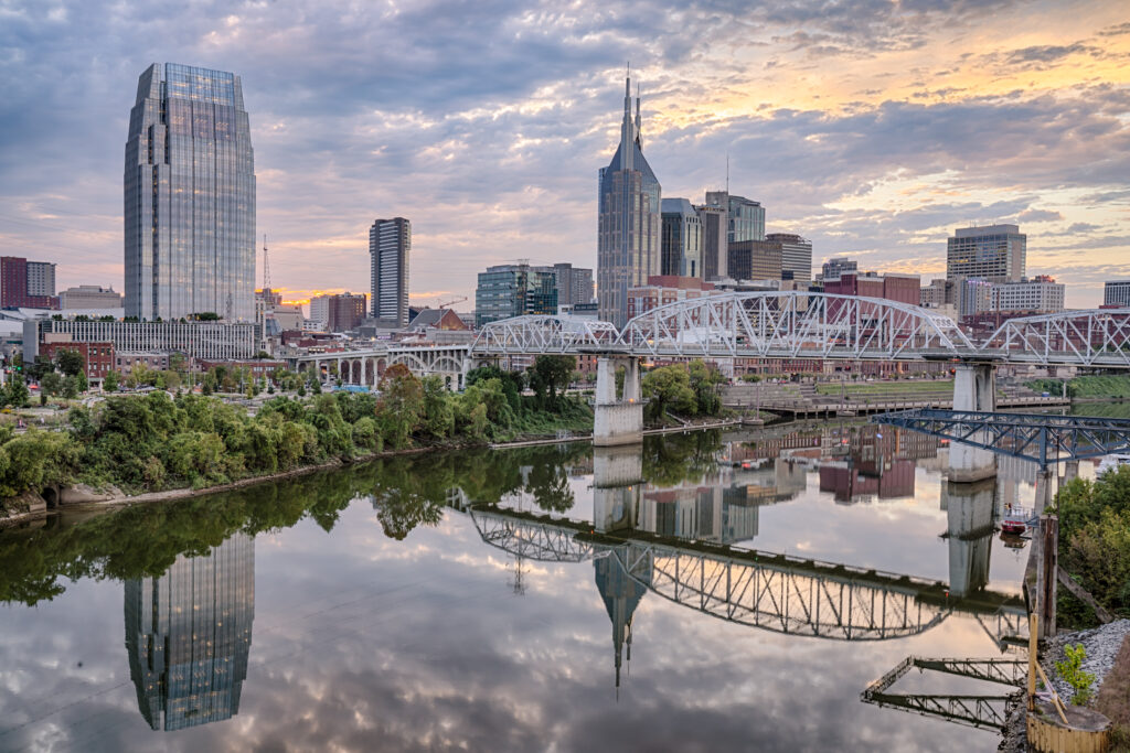 Nashville Skyline at dusk