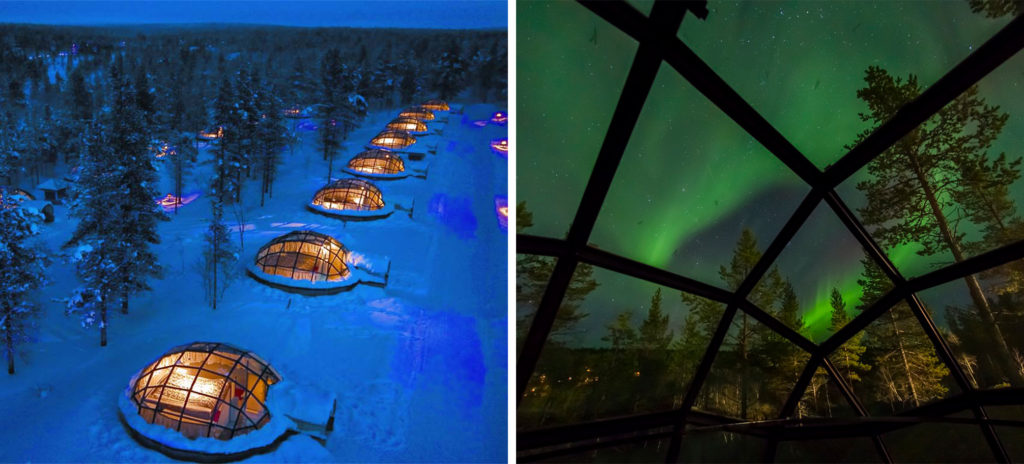 Globe rooms at Kakslauttanen Arctic Resort in Saariselkä, Finland