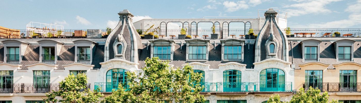 Rooftop architecture of the Kimpton St Honoré Paris