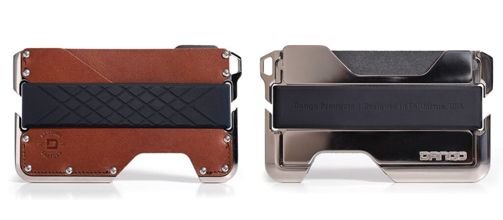 Two views of the Dango D02 Dapper RFID Wallet