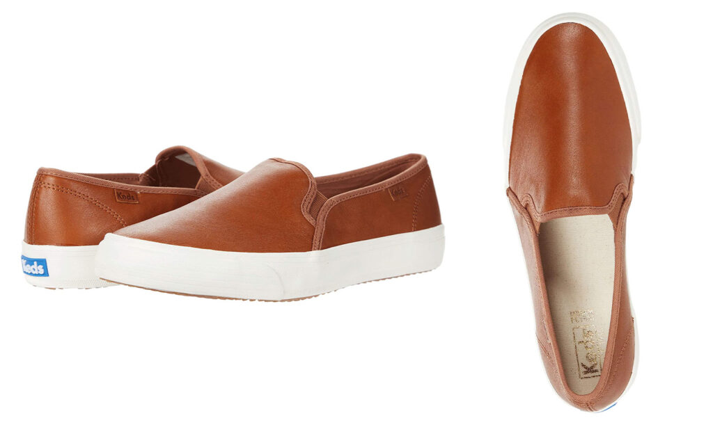 Keds Double Decker Leather Slip-On, a comfortable shoe for travel