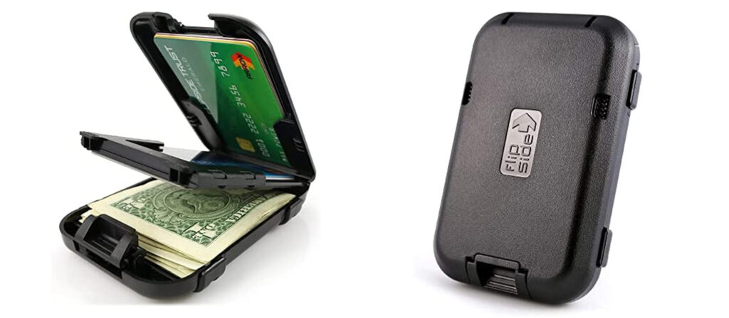 Two views of the Flipside RFID Wallet