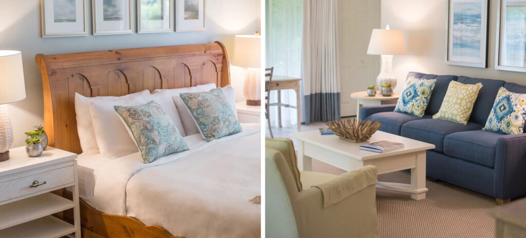 Bedroom and living room at Edinborough Premier 3-Bed 3-Bath Villa at The Villages at Ocean Edge