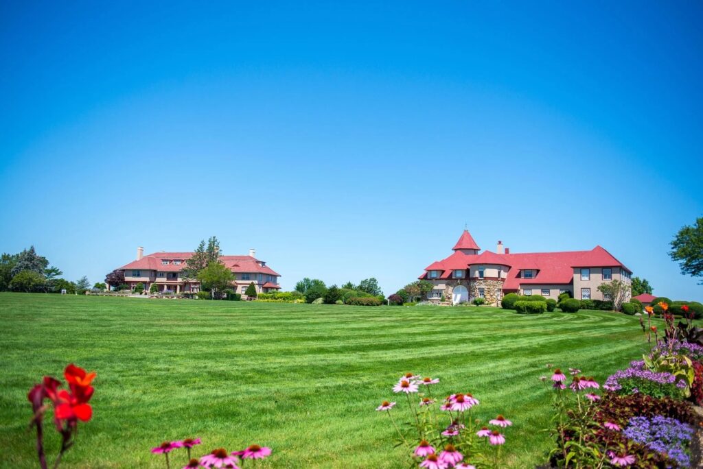 Mansion and surrounding buildings at the Ocean Edge Resort & Golf Club