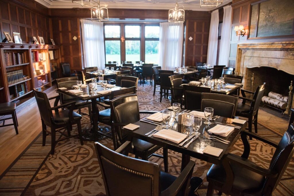 Dining area at Ocean Edge Resort & Golf Club in Cape Cod, Massachusetts, United States