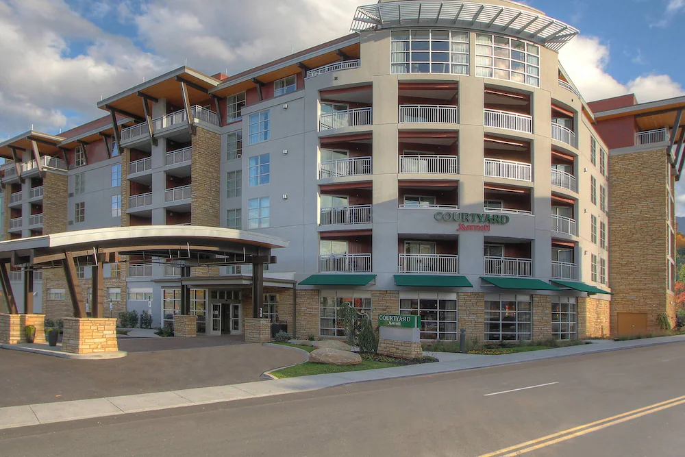 Front exterior of the Courtyard by Marriott Gatlinburg Downtown
