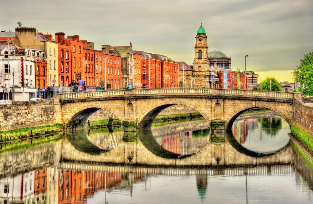 View of Mellows Bridge in Dublin, Ireland