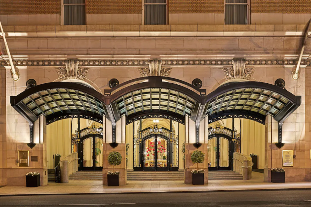 Front entrance of the Palace Hotel, a Luxury Collection Hotel, San Francisco