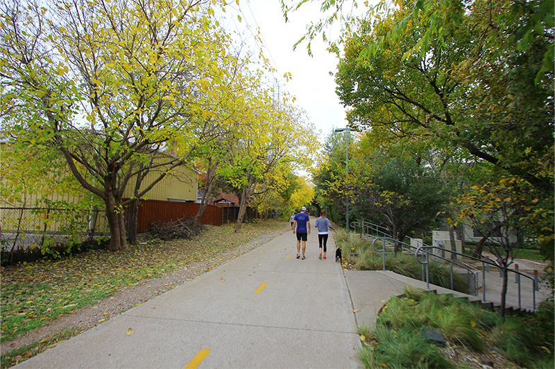People walking on Katy Trail in Dallas, Texas