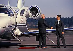 Commercial flyers paying for corporate jet travel