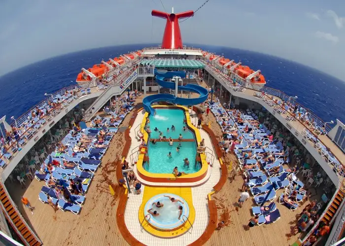New pool areas and water parks on Fantasy-class ships