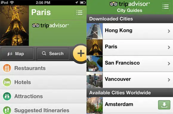 TripAdvisor Offline City Guides