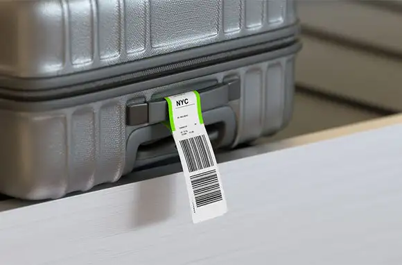 Baggage Tag as Lint Remover