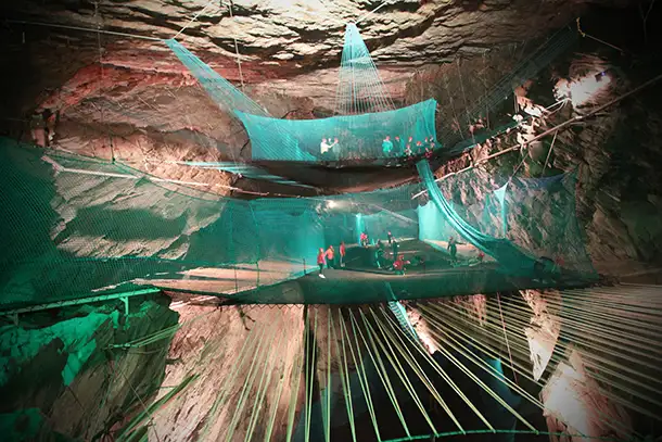 Want to Bounce on the World’s Largest Underground Trampoline?