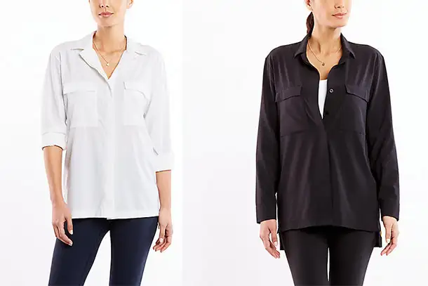 Do Everything Button Down Long Sleeve Review: A Loose Fit, Polyester-Spandex Blend Shirt