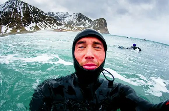 The Joy of Surfing in Ice-Cold Water