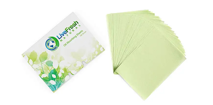 LiveFresh natural oil blotting paper