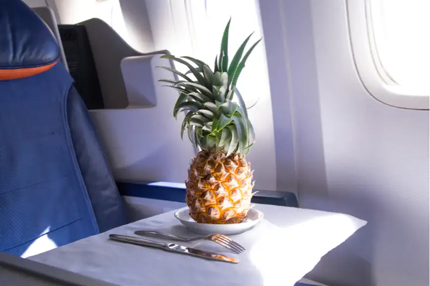 Pineapple on a plane