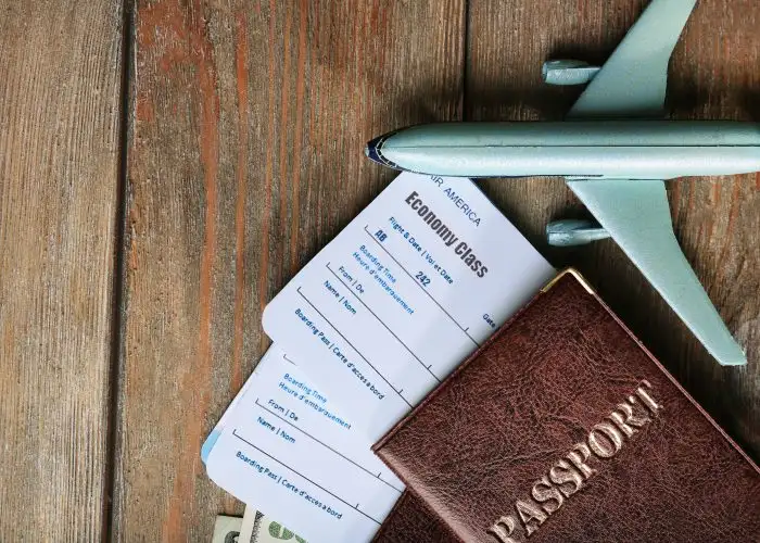 airline tickets and passport
