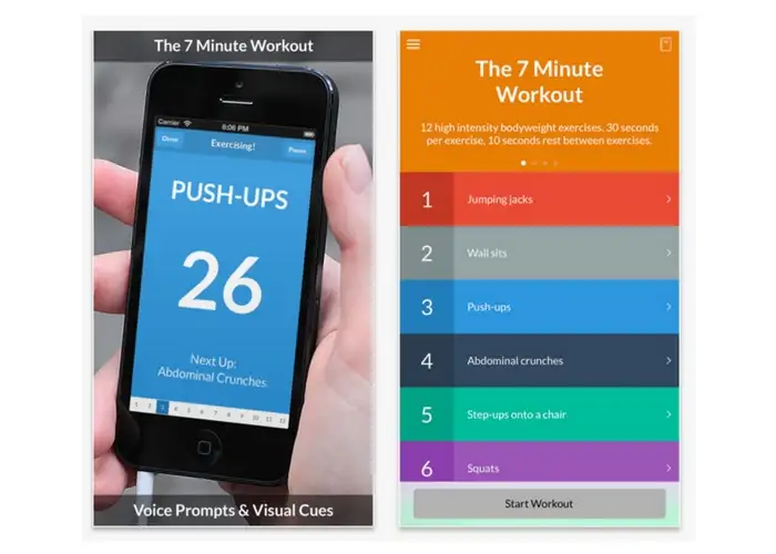 best health apps 7 minute workout