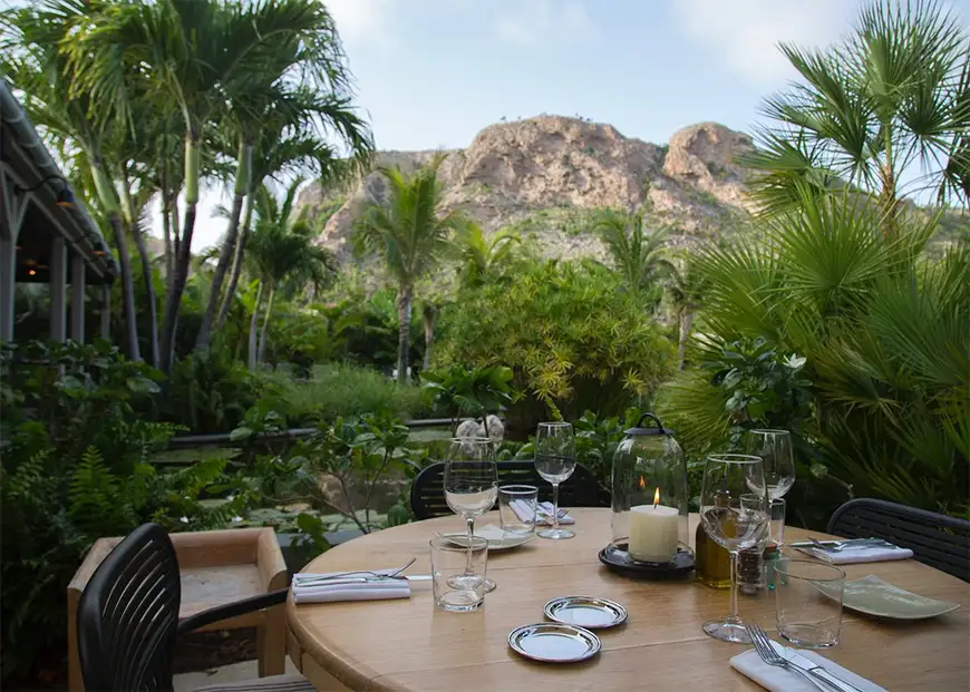 dining at le tamarin st barthelemy
