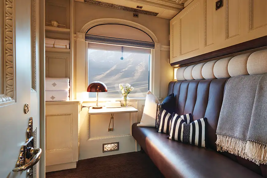 Belmond Andea Explorer luxury train interior.