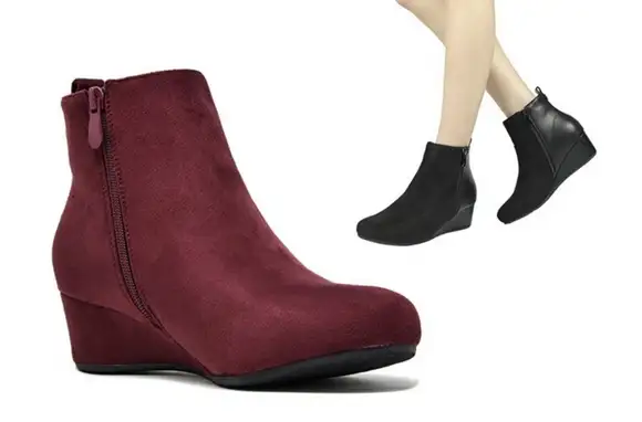 Dream pairs cinq low wedge heel ankle boots