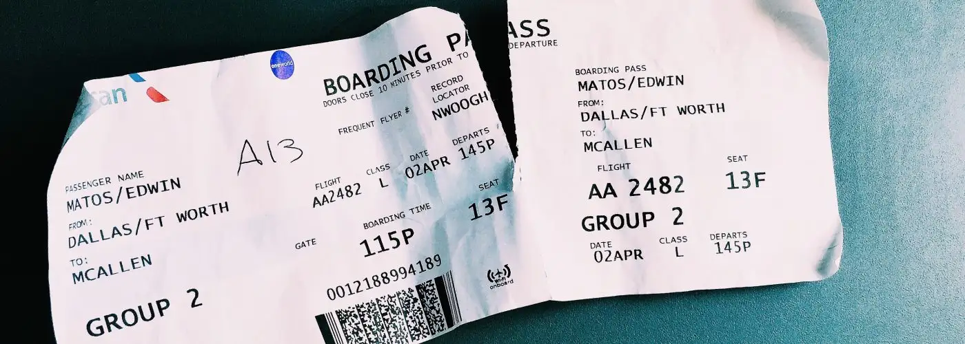 ripped boarding pass American