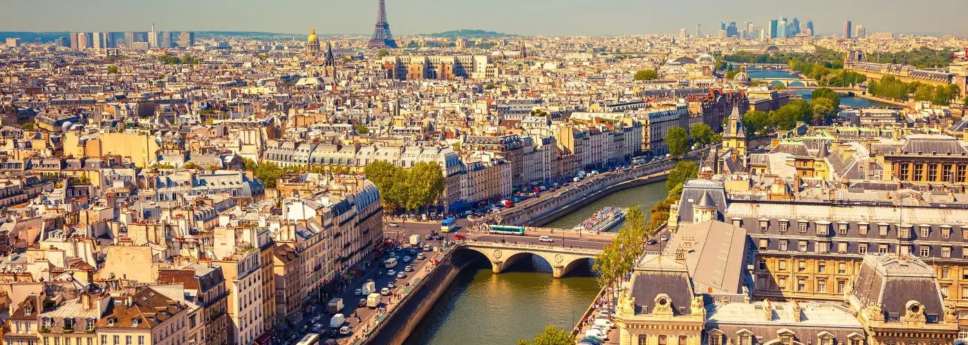 View of Paris and the Seine River