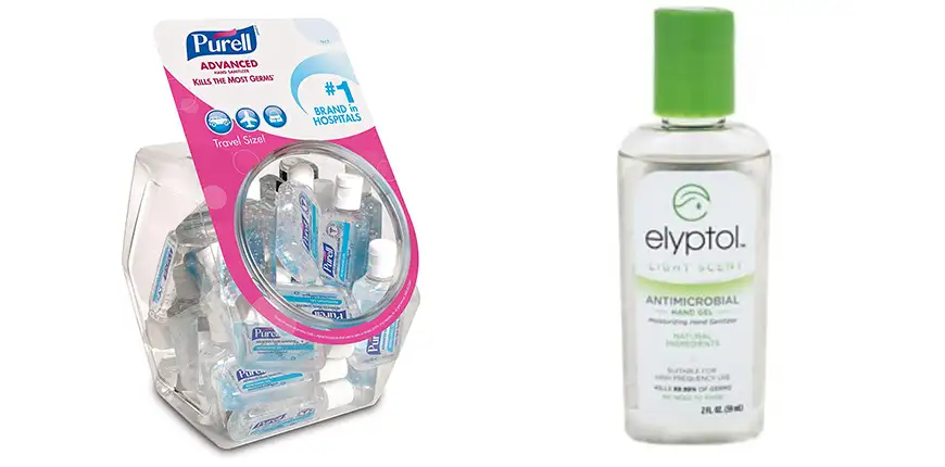 purell hand sanitizer and elyptol gel