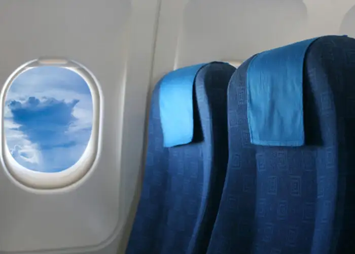 Airline seats next to window