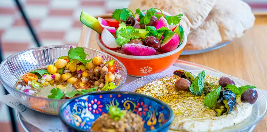 colorful dishes at suraya philadelphia.