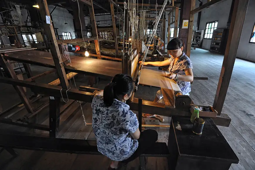 Suzhou silk mill in jiangsu province