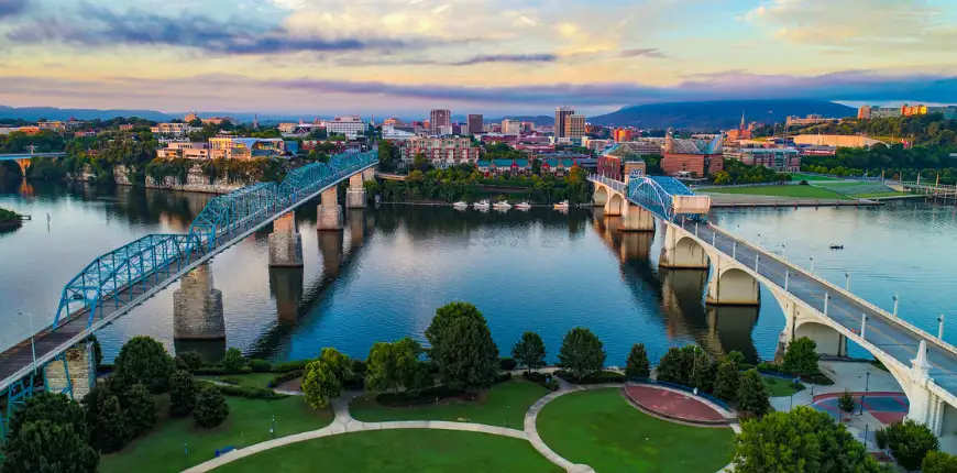 chattanooga tennessee aerial view