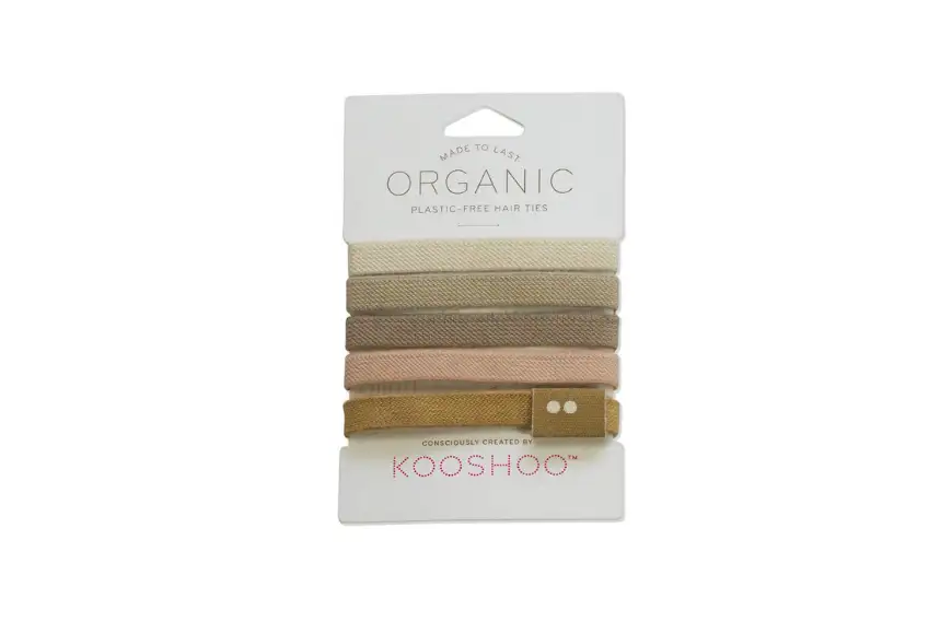 Kooshoo plastic-free hair ties.