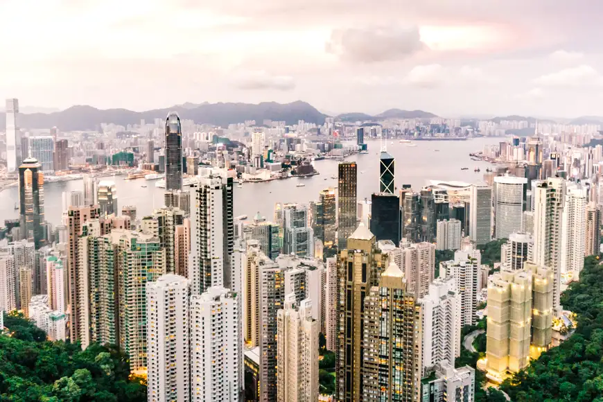 city view of hong kong