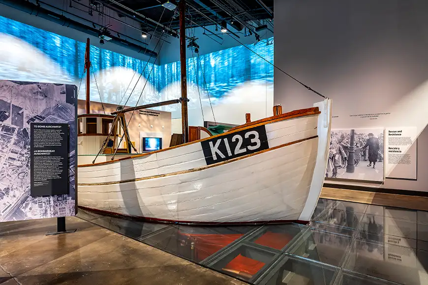 dutch rescue boat at holocaust museum houston.