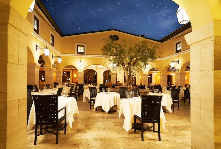 outdoor dining at adler spa resort thermae