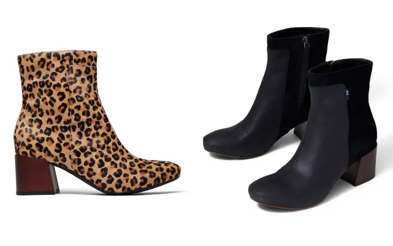 leopard print and black boot