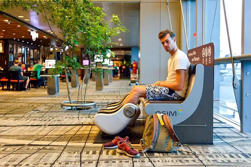 chair massage in singapore airport