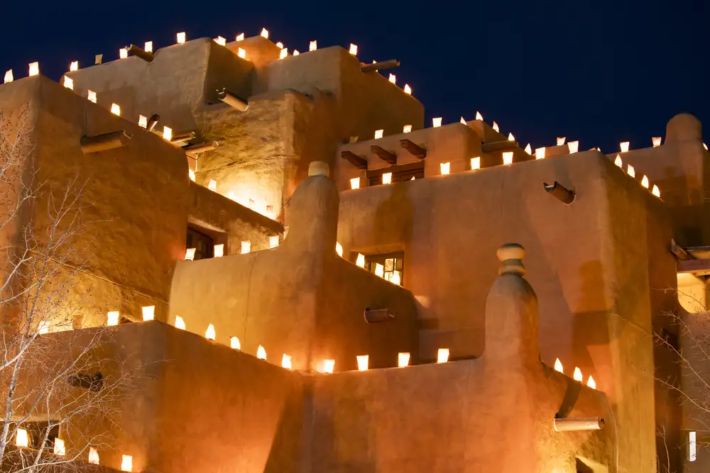 lights on adobe in new mexico