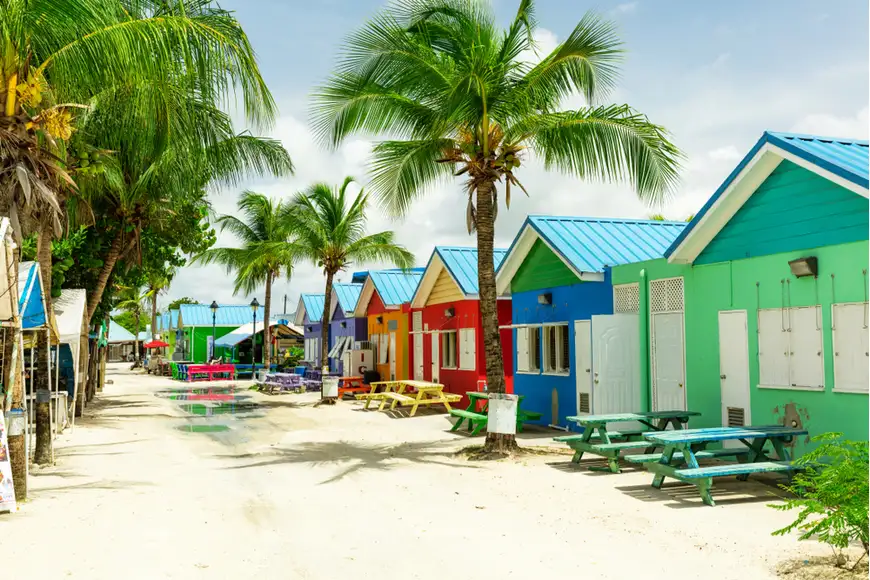 colorful homes barbados caribbean