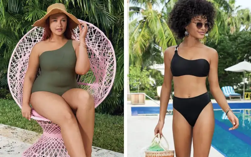 two female bathing suit styles